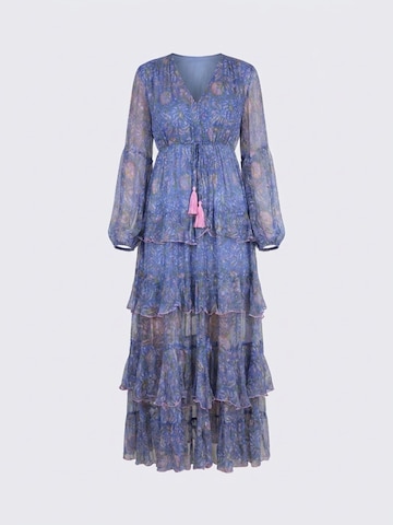 Miss June Dress 'Robe Longue Emilia' in Blue: front