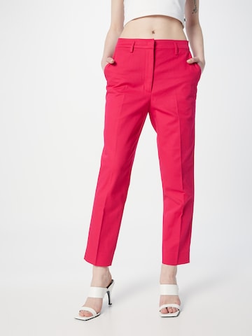 Sisley Slimfit Παντελόνι με τσάκιση σε ροζ: μπροστά