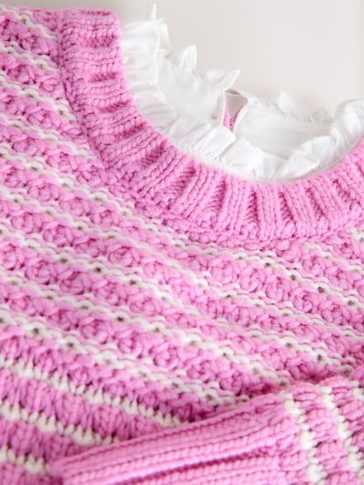 Pullover Next di colore eosina / bianco, Visualizzazione prodotti