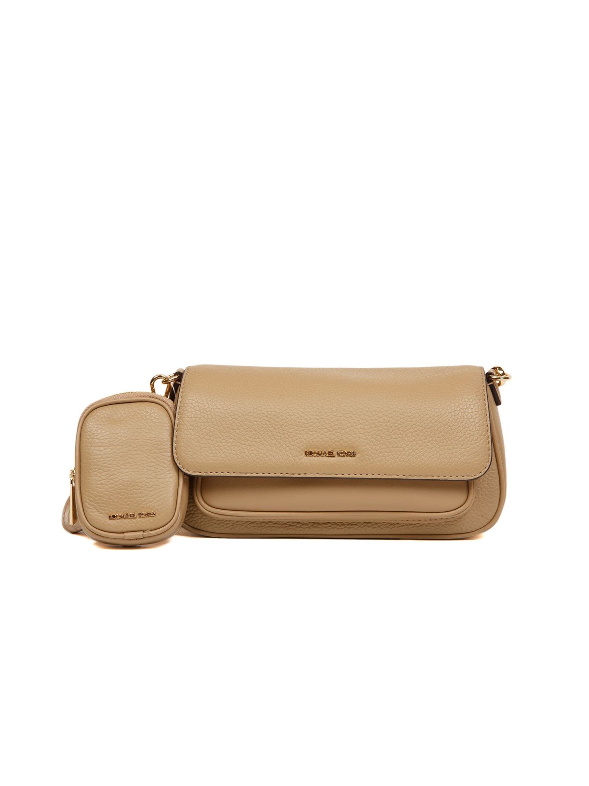 Michael Kors Crossbody bag 'Jet Set Travel Small Flap Crossbody With Tech Attachment' in Beige: front