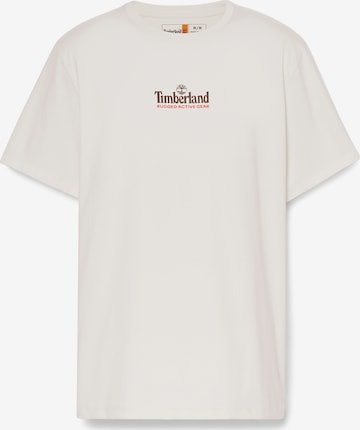 TIMBERLAND T-shirt 'On The Road' i vit: framsida