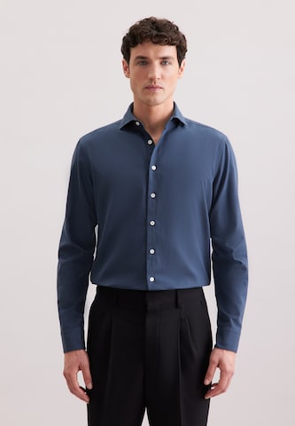 Coupe slim Chemise SEIDENSTICKER en bleu : devant