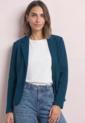 STREET ONE Basic Blazer mit Struktur in Blau: Vorderseite