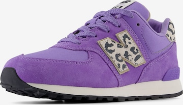 Baskets basses '574' new balance en violet : devant