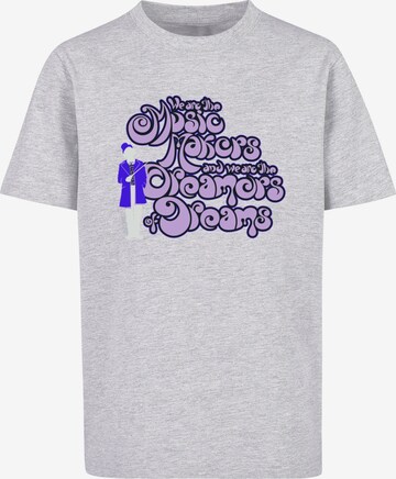 ABSOLUTE CULT Shirt 'Willy Wonka - Dreamers' in Grey: front