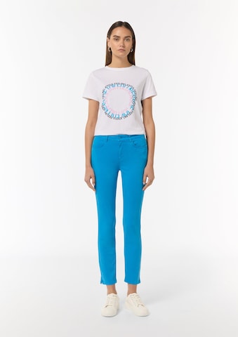 comma casual identity Skinny Broek in Blauw: voorkant