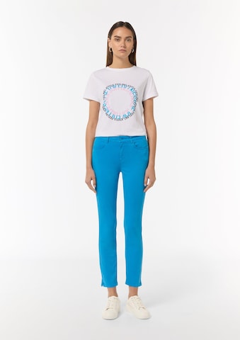 comma casual identity Skinny Pants in Blue: front