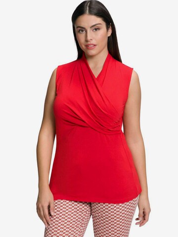 Ulla Popken Blouse in Rood: voorkant