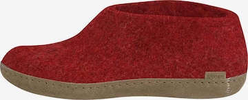 Glerups Slipper 'Ledersohle' in Red: front