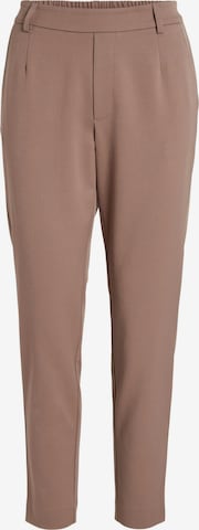 VILA Pleat-Front Pants 'Varone' in Brown: front