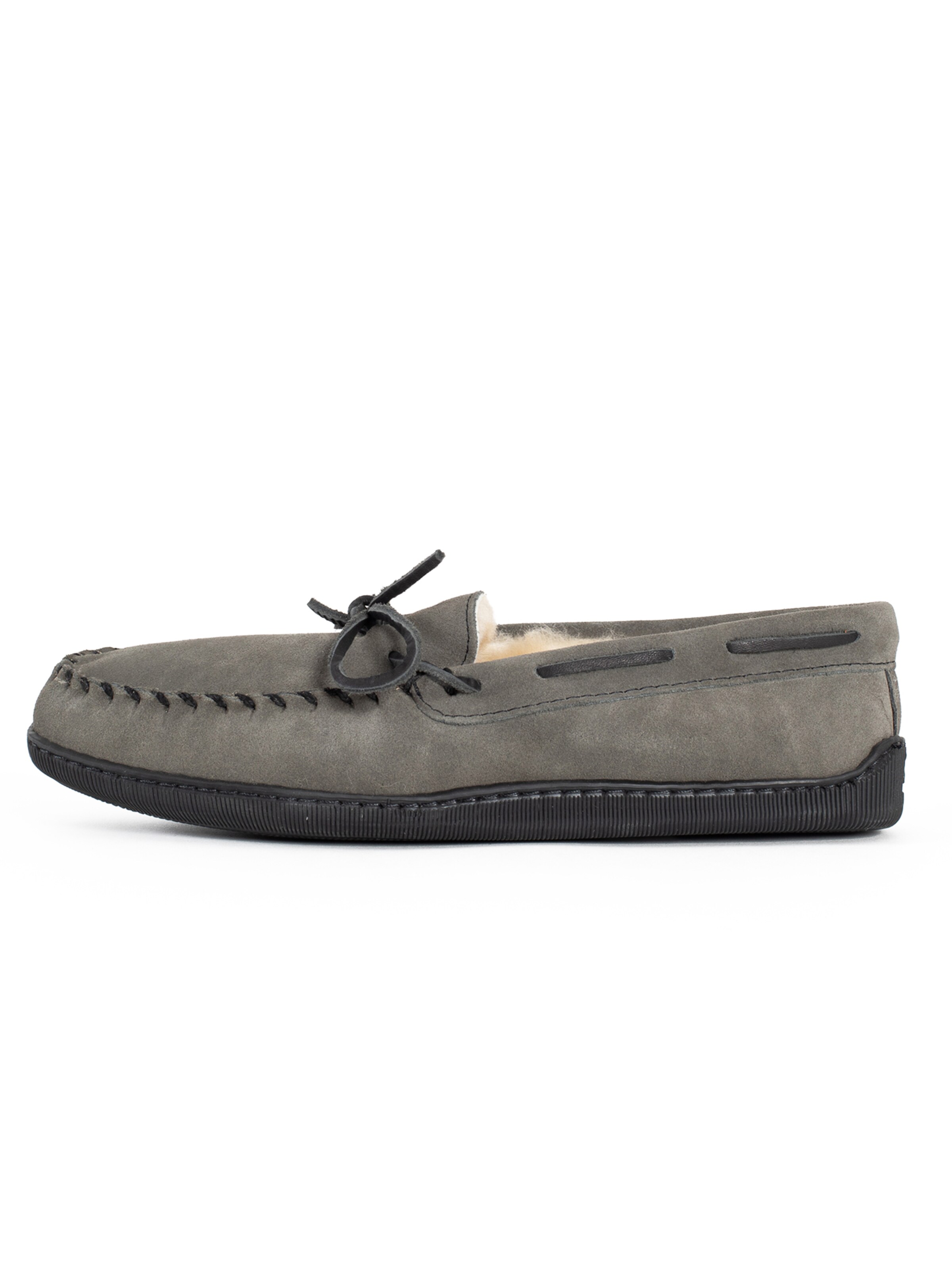 Minnetonka Mokassin in Grau: Vorderseite