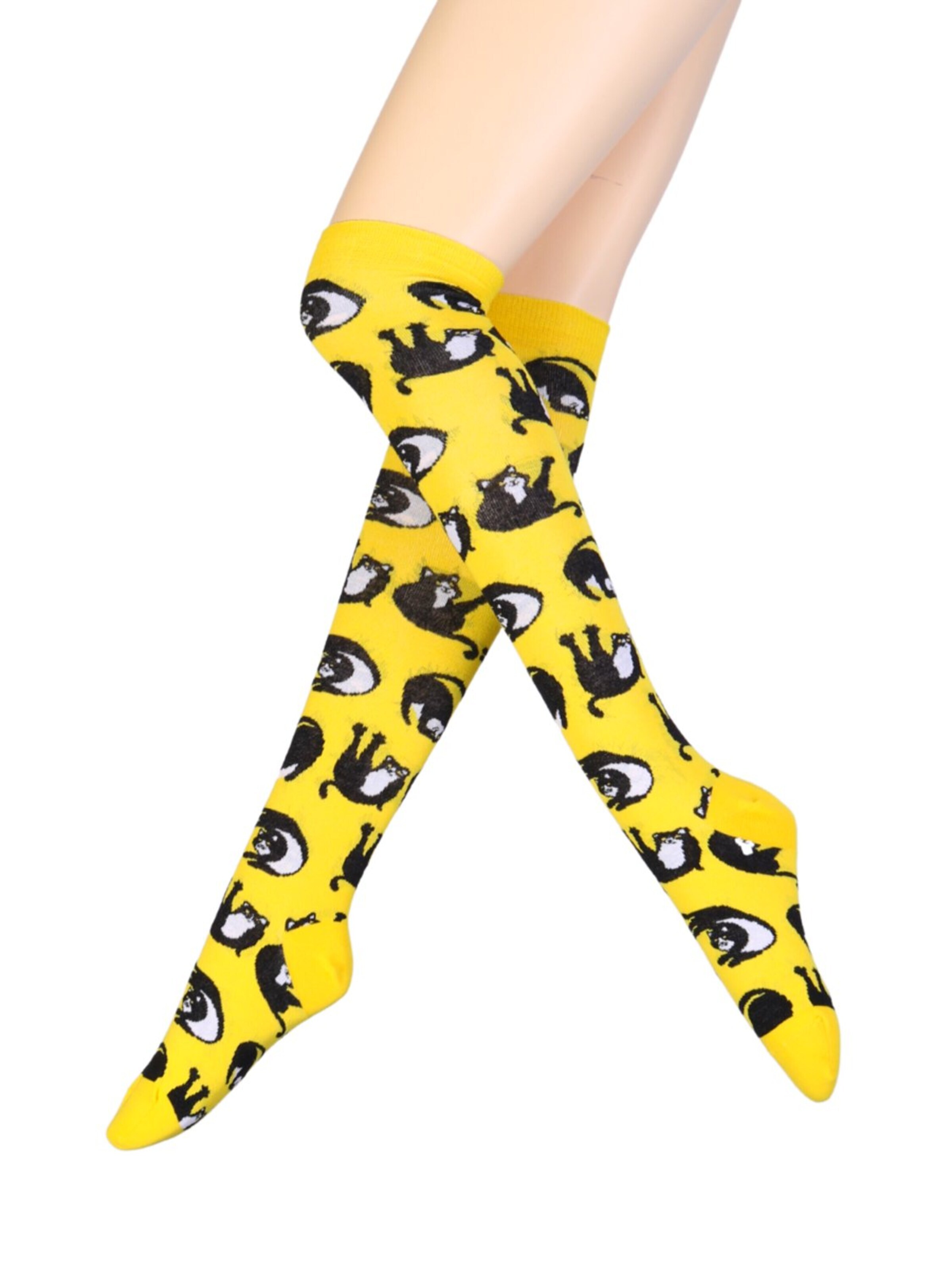 Gambaletto 'FURRY' di Sokisahtel in giallo
