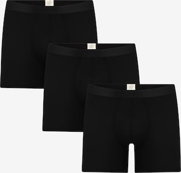 Albero Natur Long Johns 'Long underpants 'Bio-Baumwoll-Herren Long Trunks - 3er Pack'' in Black: front