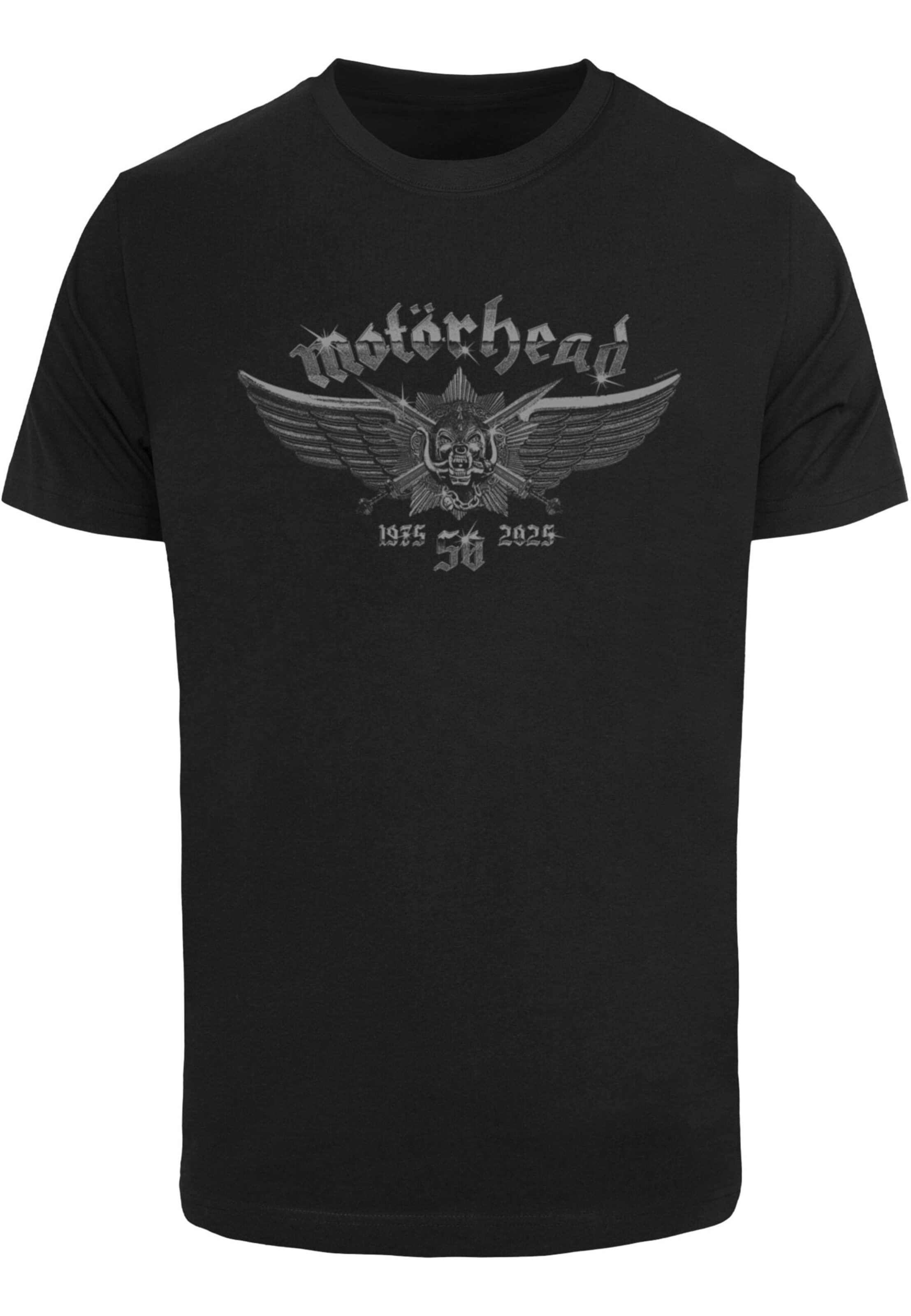 Merchcode Shirt 'Motorhead - 50th Wings' in Black: front