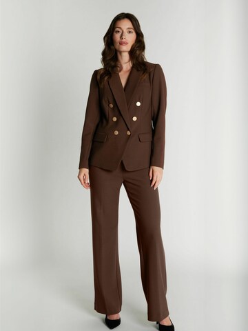 RUE de FEMME Regular Trousers ' RDFComfyOlana' in Brown