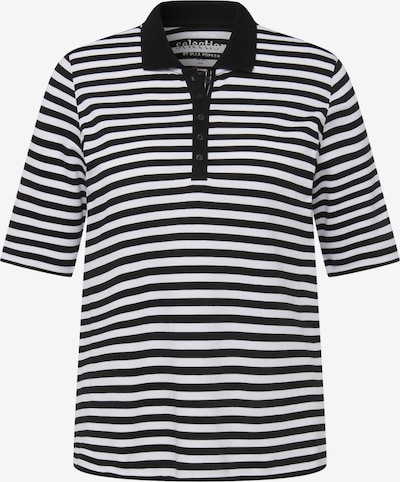 Ulla Popken Poloshirt in schwarz / weiß, Produktansicht