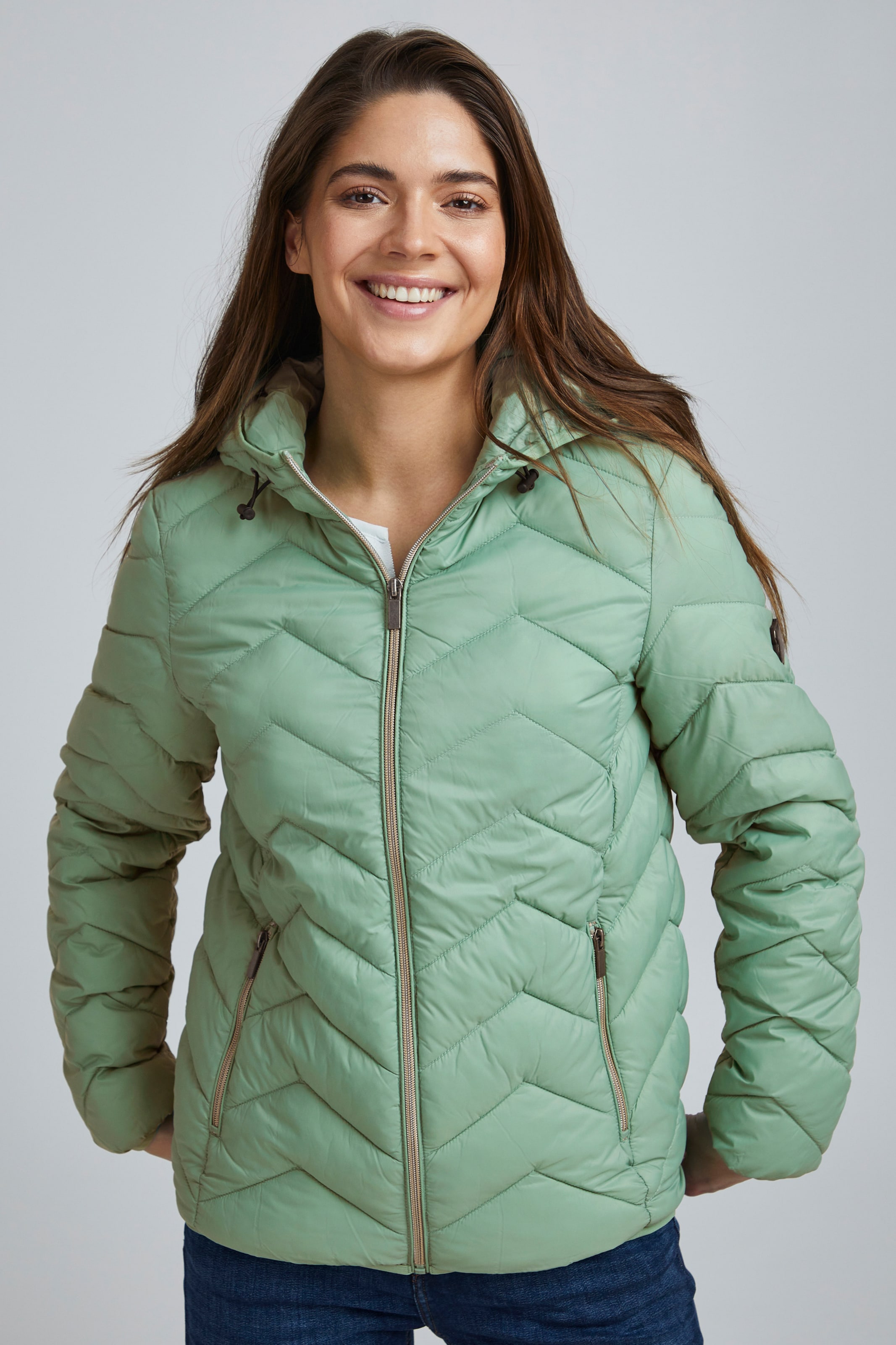 Frauen Jacken Fransa Steppjacke 'FRBAPADDING' in Grün - QL86355 Frauen Jacken Fransa Steppjacke 'FRBAPADDING' in Grün - QL86355