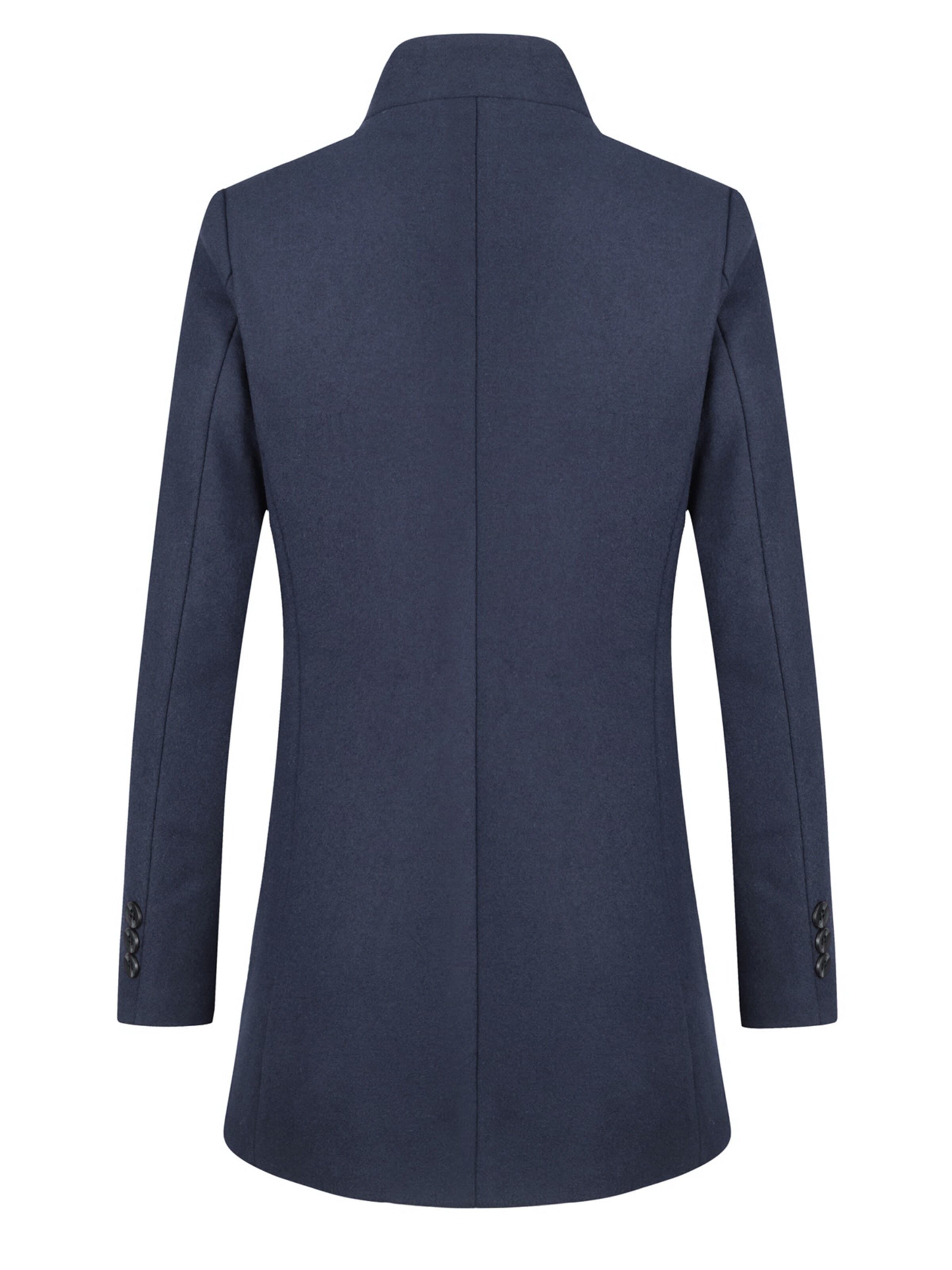 ALLTHEMEN Winter Coat 'Mantelruhe' in Blue