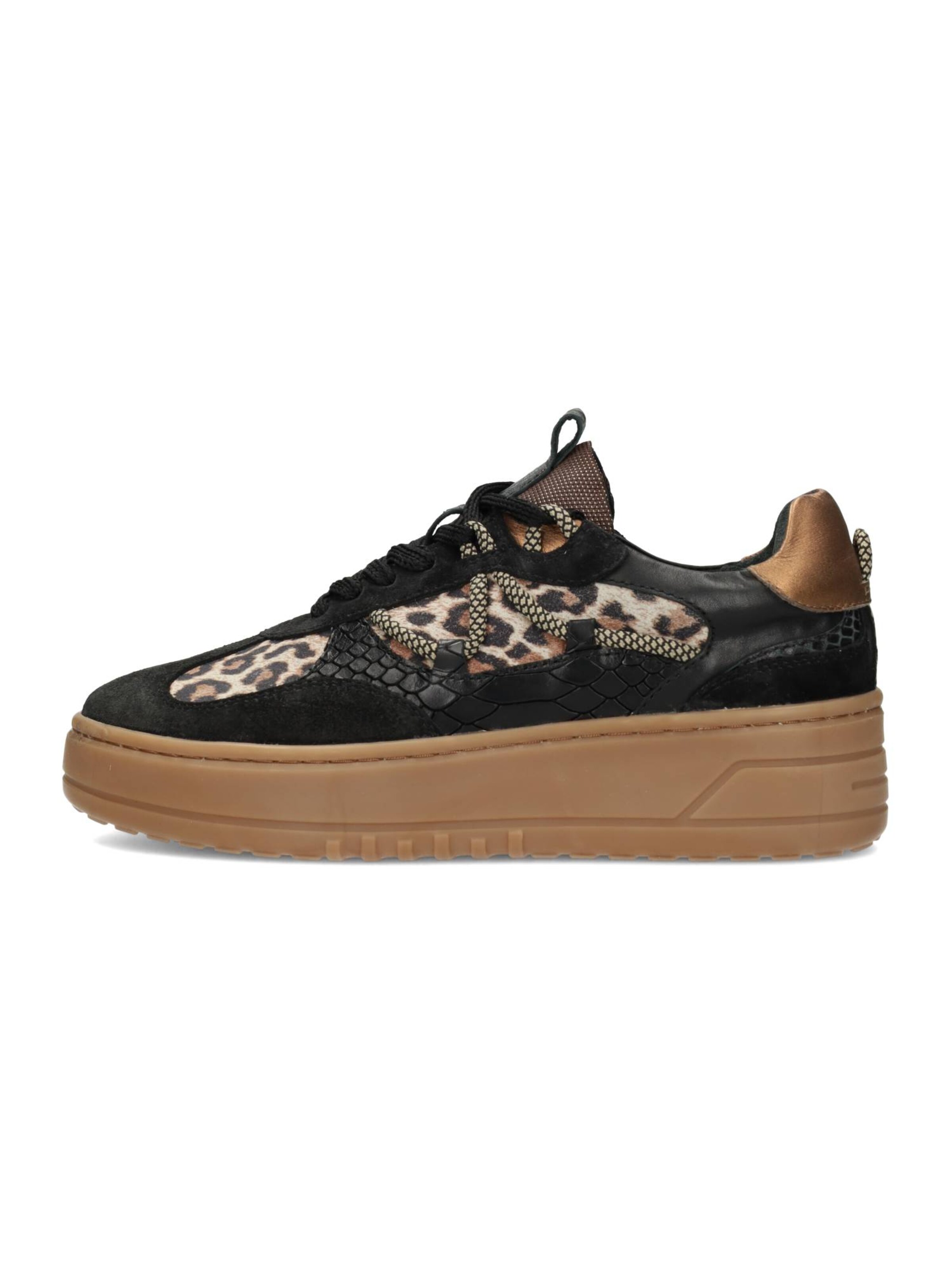 PS Poelman Sneakers laag 'ANEMONE' in Zwart: voorkant