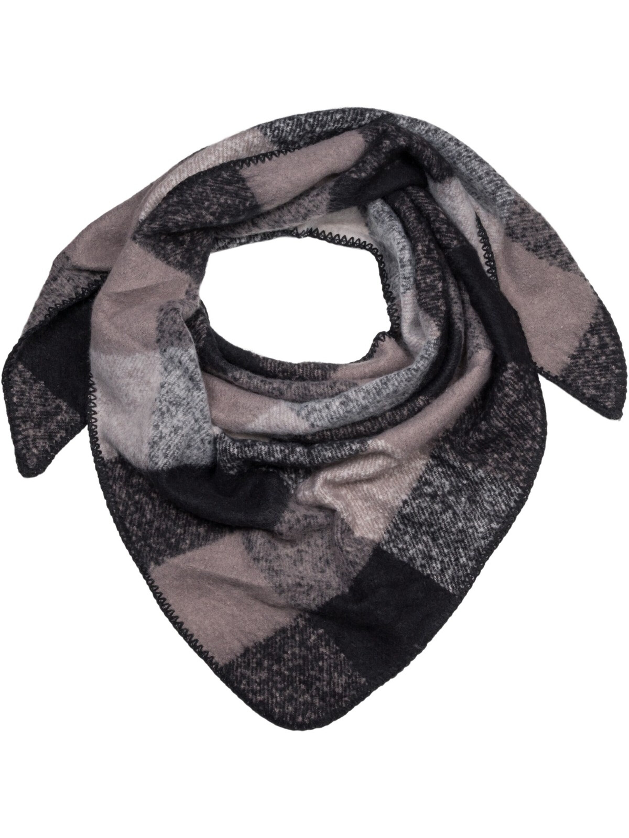 styleBREAKER Tuch 'Web Dreiecktuch Kariert'‌‌ in One Size in grau, Produktansicht