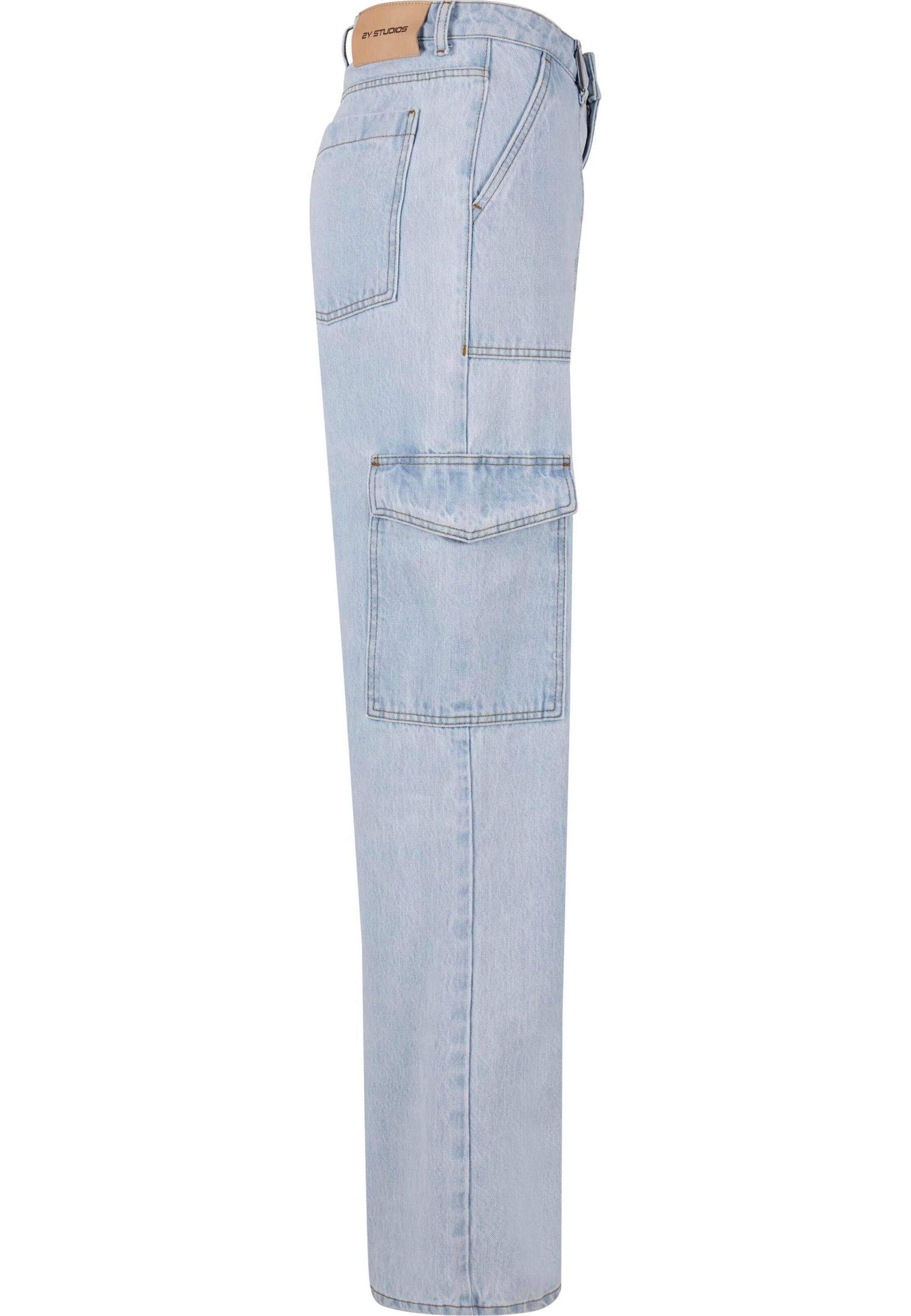 2Y Premium Loose fit Cargo jeans 'Lona' in Blue