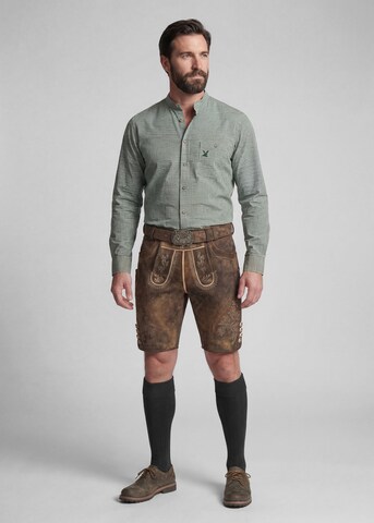 Coupe regular Chemise folklorique 'Alexander' SPIETH & WENSKY en vert