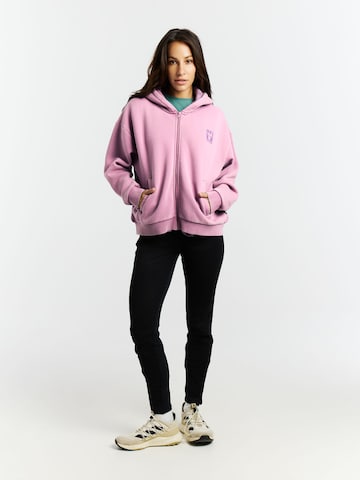 PROTEST Zip-Up Hoodie 'PRTMaeve' in Purple