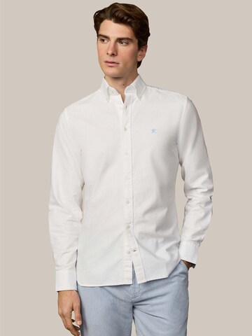 Hackett London Regular Fit Hemd 'Heritage' in Weiß: Vorderseite