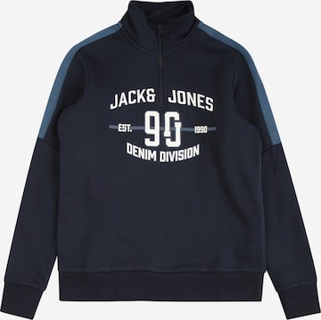 Jack & Jones Junior Sweatshirt 'DIVISION' in Blue: front