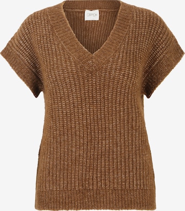 Cartoon Sweater in Brown: front