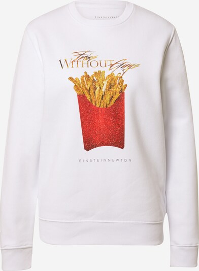 EINSTEIN & NEWTON Sweater majica 'Klara Geist' u šafran / crvena / bijela, Pregled proizvoda