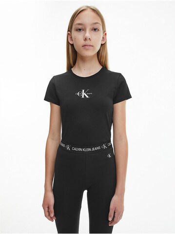 Tricou de la Calvin Klein Jeans pe negru: față