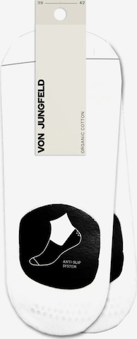 Von Jungfeld Füßlinge 'Anti-Rutsch' in Weiß: Vorderseite