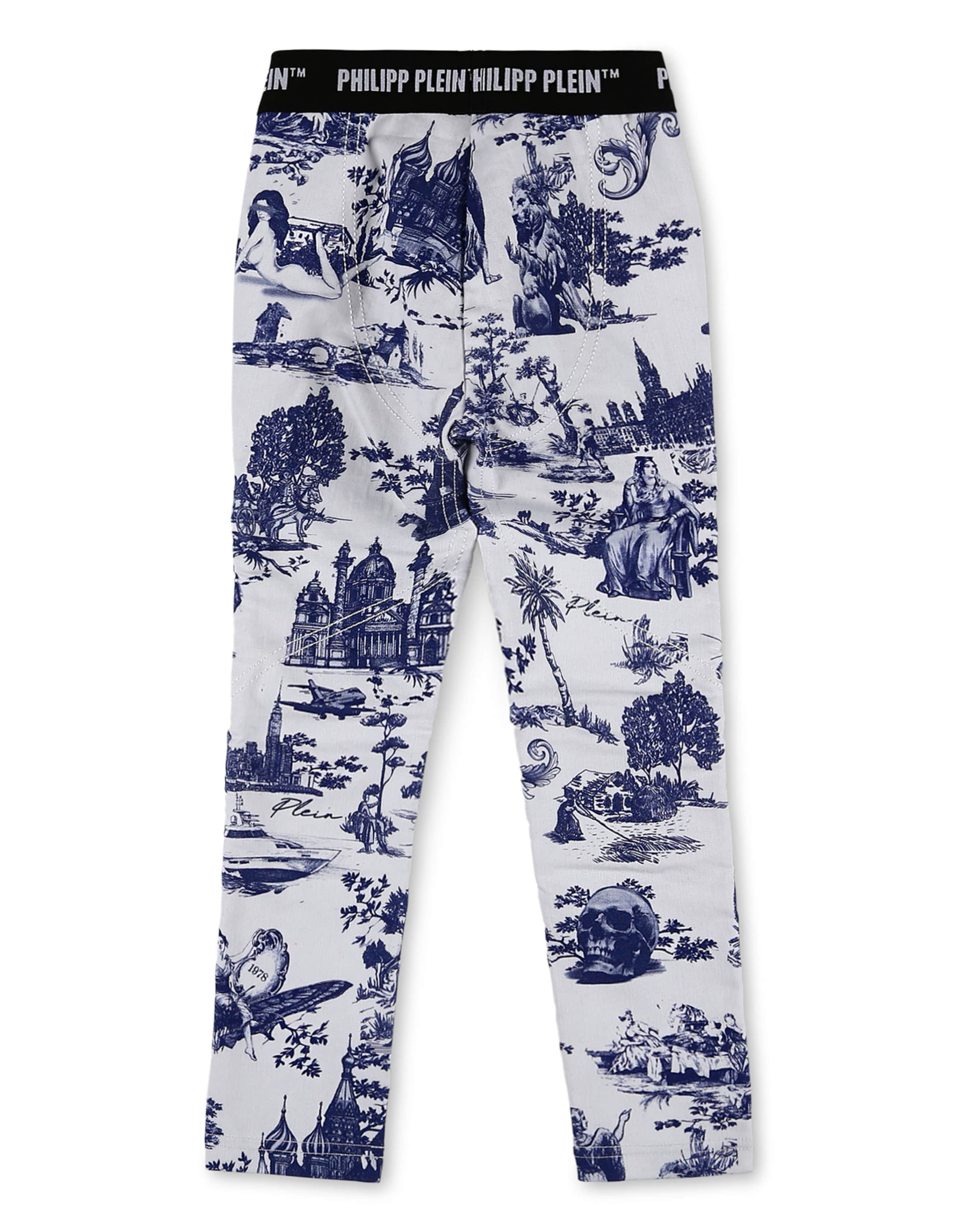 Philipp Plein - Slimfit Pantalón 'En Plein Air' en blanco