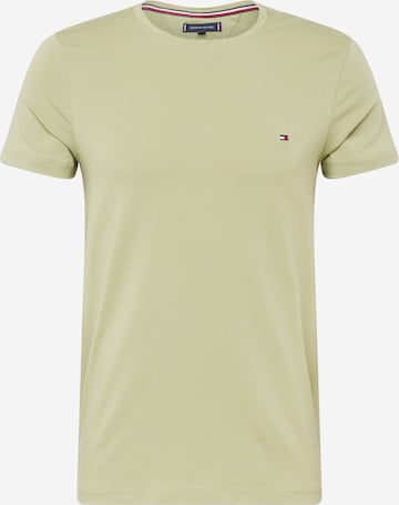 TOMMY HILFIGER Slim fit Majica | zelena barva: sprednja stran