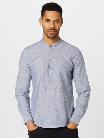 Coupe slim Chemise 'Caiden' Only & Sons en bleu : devant