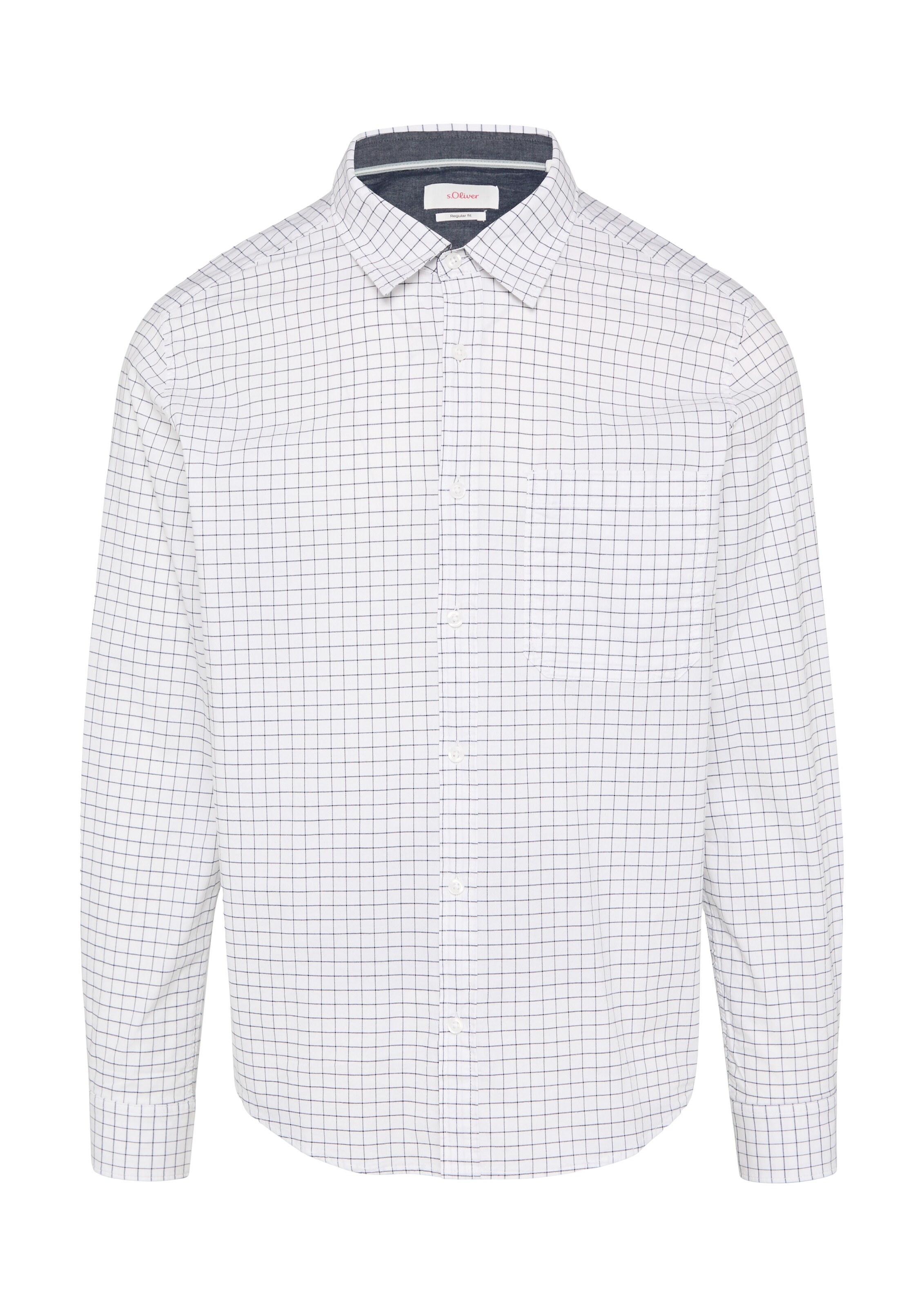 s.Oliver Regular Fit Hemd in Weiß: Vorderseite