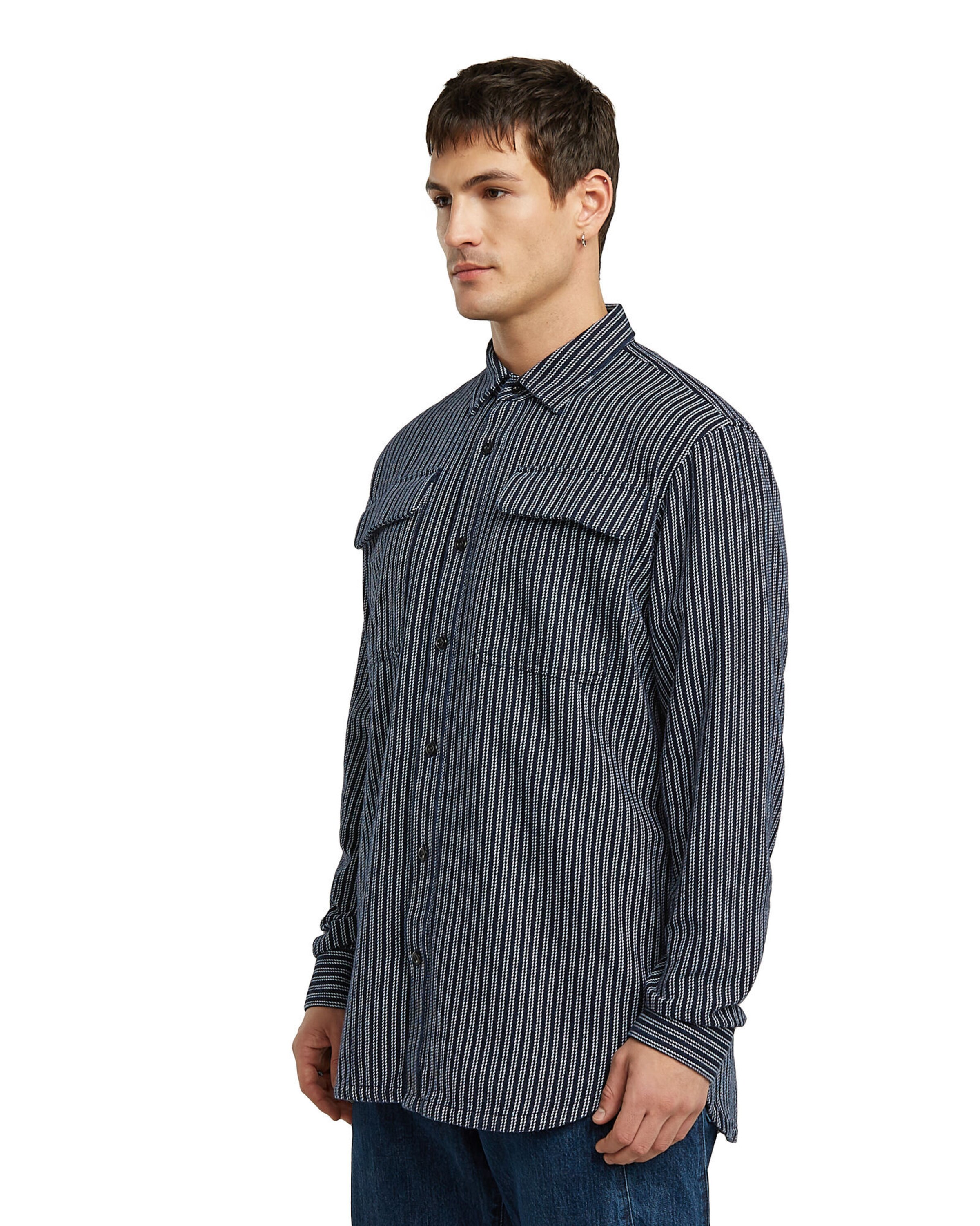 G-STAR Regular fit Button Up Shirt in Blue