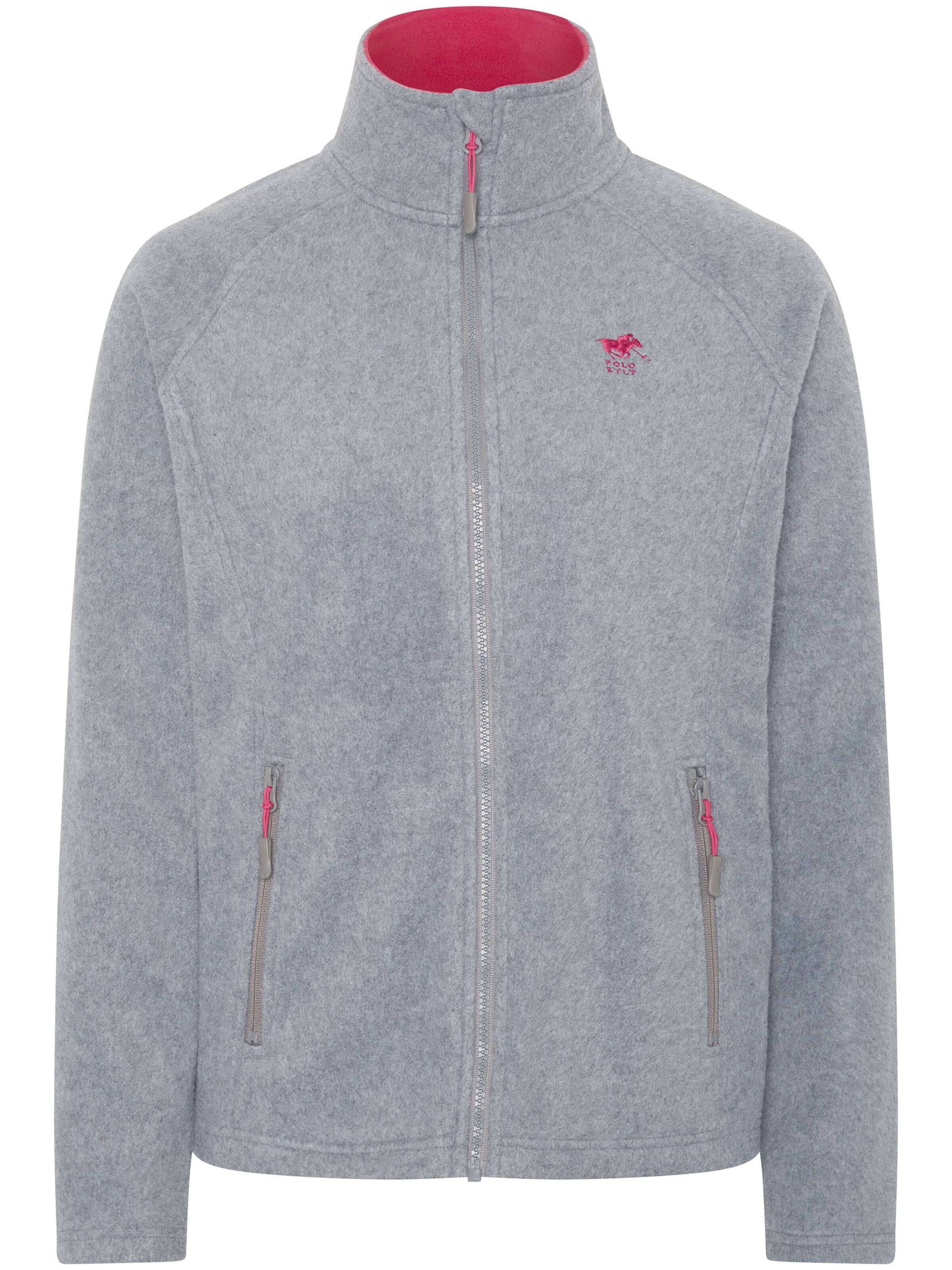 Polo Sylt Fleece Jacket in Grey: front