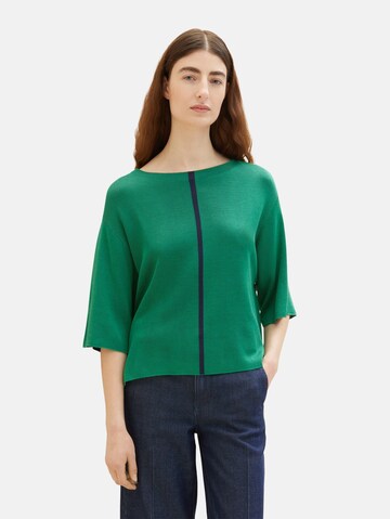 TOM TAILOR Sweater in Green: front