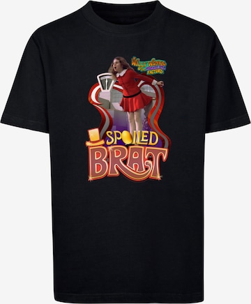 ABSOLUTE CULT T-Shirt 'Willy Wonka And The Chocolate Factory - Spoiled Brat' in Schwarz: predná strana