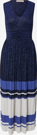 Twinset Robes en maille en bleu marine / bleu roi / blanc, Vue avec produit