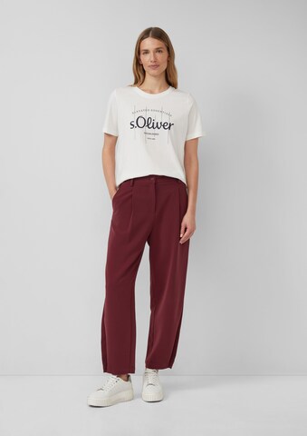 Effilé Pantalon à pince s.Oliver en rouge : devant