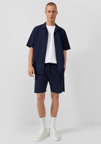 QS Regular Broek in Blauw: voorkant