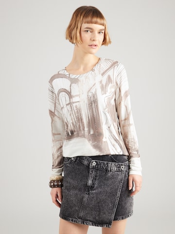 T-shirt monari en marron : devant
