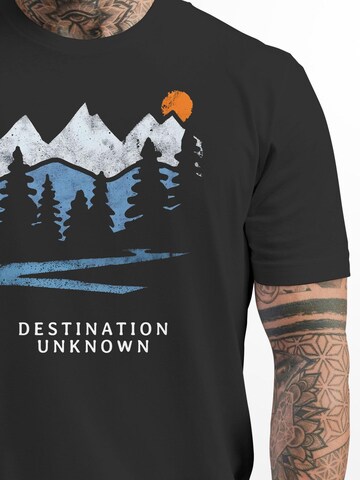 Neverless Shirt 'Destination unknown'‌‌‌‌‌‌‌ in Grau