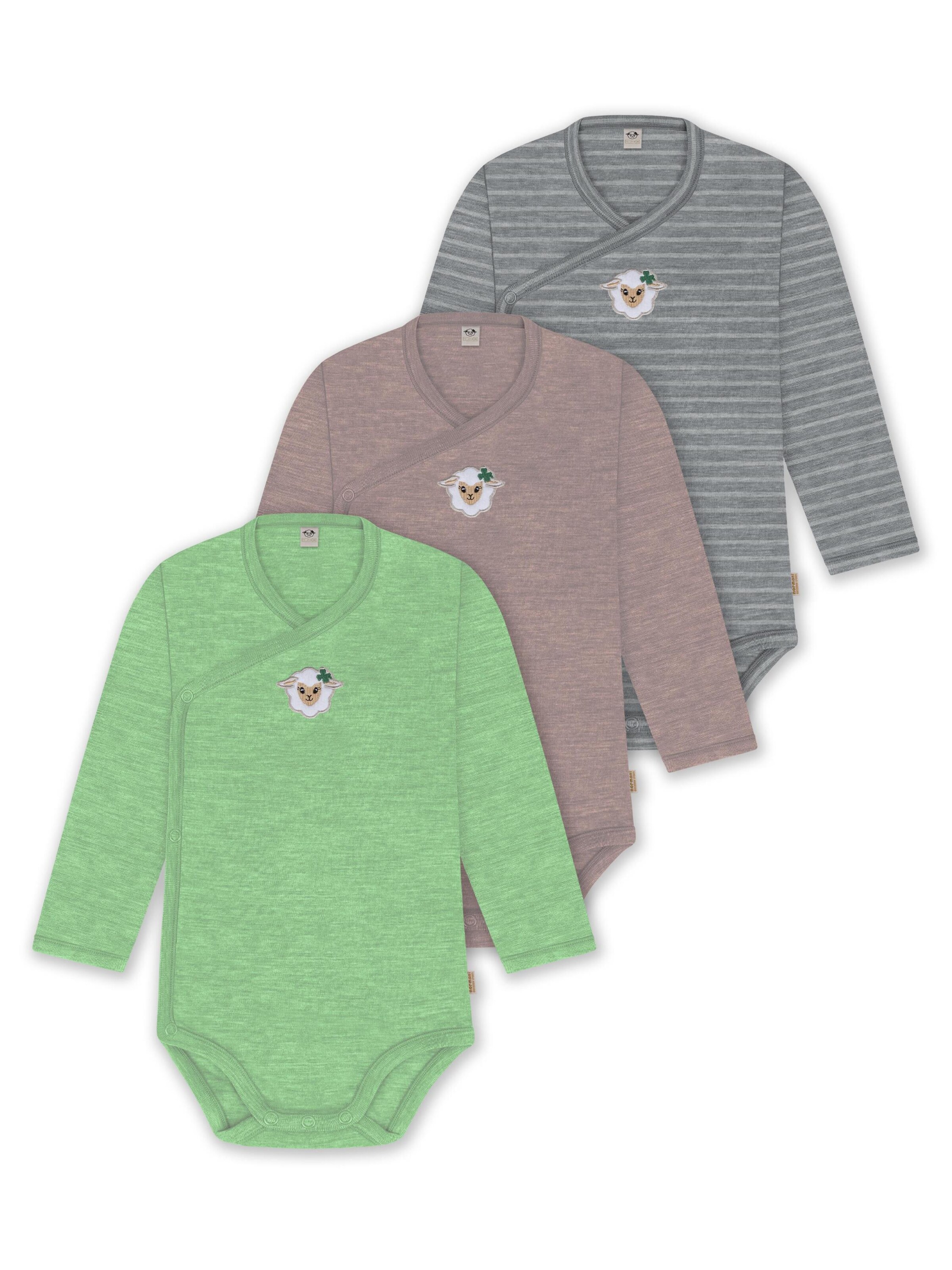 Barboteuse / body normani en mélange de couleurs : devant