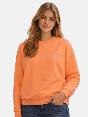 U.S. POLO ASSN. Sweatshirt in Oranje: voorkant