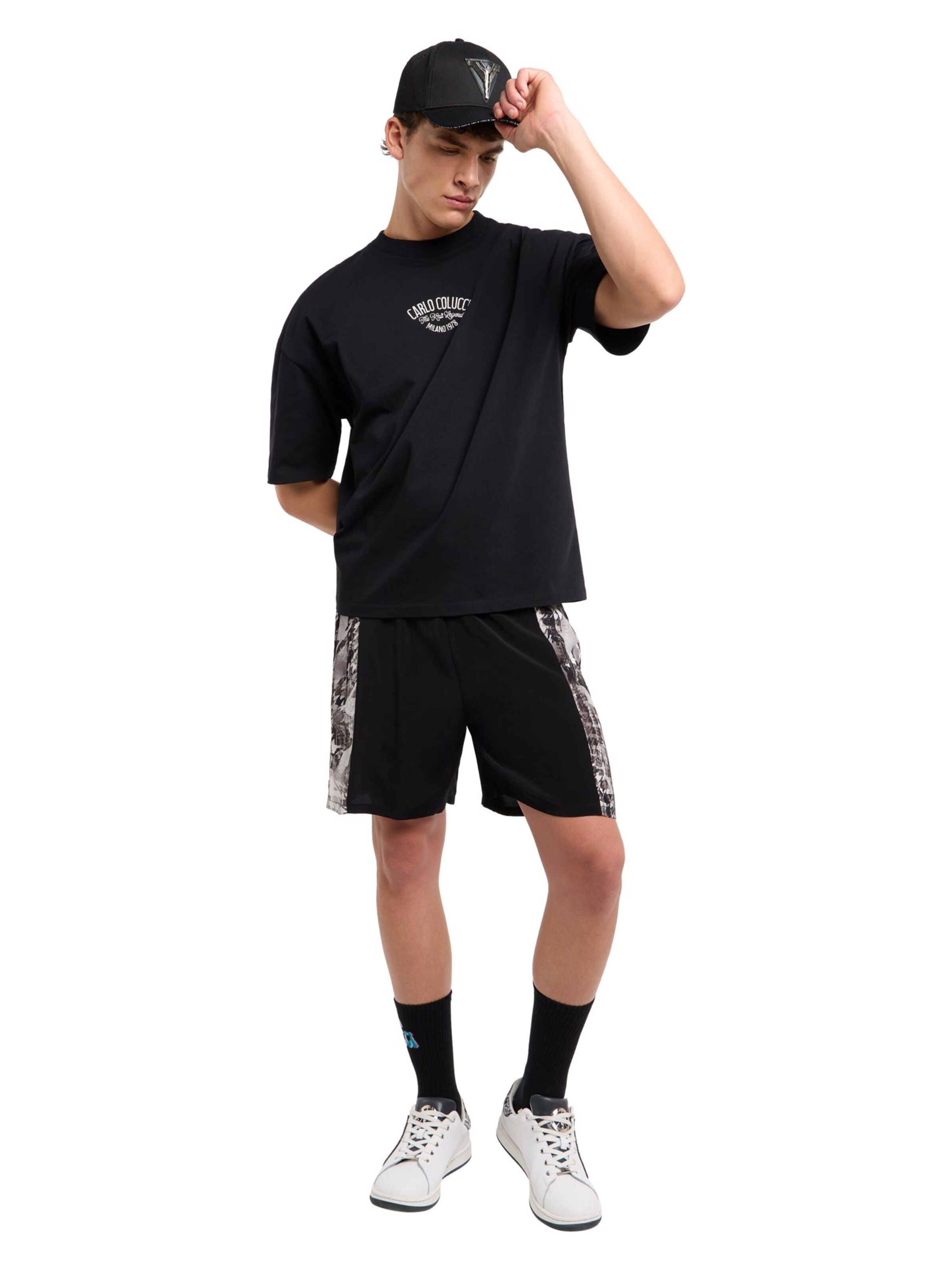 Carlo Colucci T-Shirt 'Felici' in Schwarz