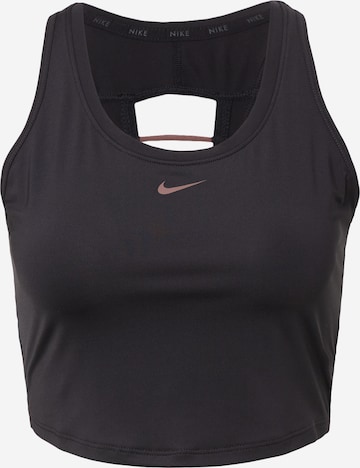 NIKE Sports Top in Black: front